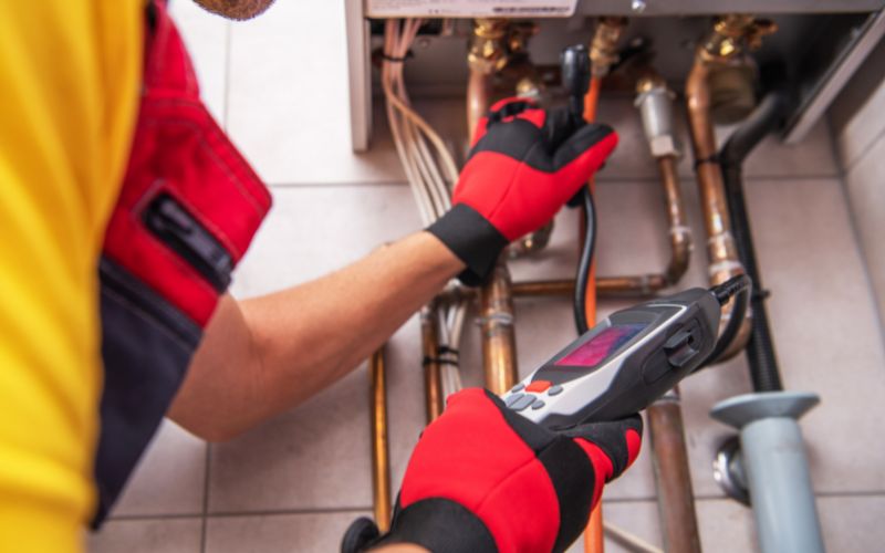 Smart Call Plumbing leak detection specialist at work